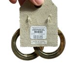 Anthropologie 14k Gold Plated Herringbone Swirl Drop Earrings Photo 2