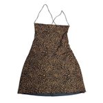 Majorelle  Charli leopard print crossover back-tie mini dress Medium Photo 2