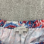 Loft Scribble Ruffle off the Shoulder Dress red white Blue White Mexican inspire Photo 4