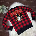 Disney  Mickey Mouse X Forever 21 Checkered plaid Cardigan 90th anniversary sz SM Photo 6
