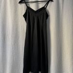 Vintage Van Raalte sleek minimalist black slip dress lingerie coqutte vixen 34 Photo 2