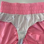 Zenana Outfitters Windbreaker Smocked Waistband Running Shorts Pink Size L Photo 5