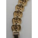 Vintage Signed ART Arthur White Rhinestone Gold Tone Bracelet 80’s Sz 7” Photo 9