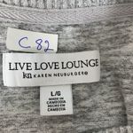 Live Love Lounge Women's Gray Pullover Sleep Pajama Sweatshirt Size L Size L Photo 3