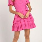 Lulus Lulu’s Pink Wrap Mini Dress Photo 3