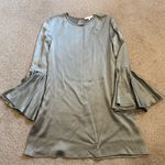 Alexis  Revolve Melany bell sleeve keyhole back mini dress silver Photo 4