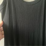 Aerie  Black Ribbed Bodycon Maxi Dress Size Small Photo 1