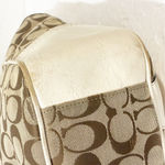 Coach Signature Bleecker Daisy Tote F14724 Khaki Brown Floral Shoulder Bag Photo 7