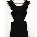 Lulus NWT LULU’S Positively Beaming Backless Ruffled Mini Dress Small Black Photo 5