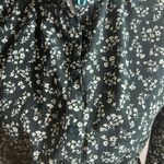 NWT Colza size small elastic fitted waist green with small cream flowers Photo 14