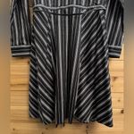 Untuckit For Her Size 8/Medium Willow Black White Stripe Long Sleeve Shirt Dress Photo 10