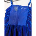 Bershka  blue velour mini dress US Small Photo 5