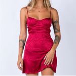 Princess Polly  Diva Floral Print Sleeveless Lingerie Mini Dress in Deep Red NEW‎ Photo 0