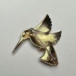Avon Hummingbird Gold Tone Bird Red Rhinestone Brooch Pin Signed NWOT Photo 8