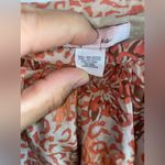 Size 8 Intuition Skirt Orange and brown floral print skirt with pockets cotton. Photo 2