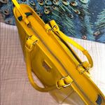 Dooney & Bourke  Bright Yellow Patent Leather Tote Bag Photo 3