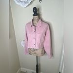 NTM: Mimosa Cropped Raw Hem Trucker Style Pink Corduroy Jacket NWT Size M Size M Photo 4