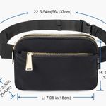 Amazon ZORFIN Fanny Packs for Women Men, Fashion Waist Pack Belt Bag with Adjustable Strap Black Photo 6