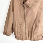 Hurley Medium Jean Jacket Brown Denim Side Zip Cotton Pockets Embroidered 931 Photo 3