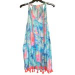 Lilly Pulitzer Roxi Sparkling Blue Hey Bay Bay Sailboat Tassel Dress. Size Med Photo 3
