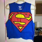 DC Comics Superman Cut-Off Tank Large VGUC Photo 4