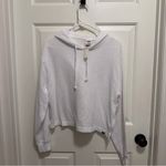 PINK - Victoria's Secret Victoria's Secret PINK Womens White Mesh Pullover Hooded Top Size Medium Photo 1