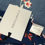 41Hawthorn MEDIUM PETITE Trisha Split Neck Dress Stitch Fix Floral Elastic Waist Blue Photo 8