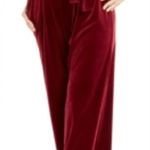 Alfani  Medium Velvet Wide Leg Jumpsuit Surplice Sleeveless Stretch Waist… Photo 0