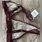 Free People NWT  Alia nude Bordeaux lace bralette s Photo 2