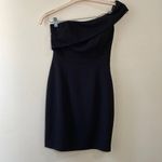 AQUA NWT One shoulder black scuba crepe dress size 2 Photo 3