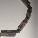 9” Ankle Bracelets Lot of 3 Black Red Yellow, Blue & Jasper Stone 925 Clasp Photo 5