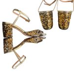 J.Crew COLLECTION GOLD LEATHER SEQUIN ANKLE STRAP HEELS SANDALS 10 NEW $298 Photo 4