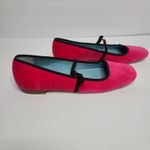 Frances Valentine Jude Mary Jane Velvet Pink Brown Ballet Flats Size 10B Photo 1