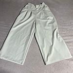 Sage Green Elastic Waistband Pull On Culottes Wide Leg Pants Trousers Size Small Photo 0