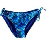 Swim Systems Blue Tie Dye Triangle Spaghetti Straps Tropical SZ S Blue Photo 3