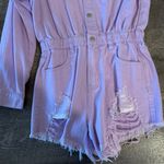 Triple Threads Purple Denim Romper Photo 2