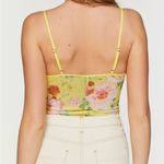 Forever 21 Yellow Lace Floral Bodysuit Photo 3