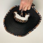 Tahari  Hat Visor Sun Animal Print Bow Packable Roll Up Black Blue Camel Tan Photo 4