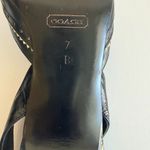 Coach Black Leather Slingback Kitten Heels Size 7 Square Toe Photo 6
