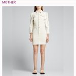 Nwot MOTHER Puffy Bruiser Mini Dress cream fall Denim Jeans revolve 395$ casual White Photo 9