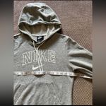 Nike  Womens Hoodie‎ Sweatshirt Short Cropped Gray Size Xsmall Photo 5