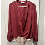 Amanda Uprichard NEW Size Medium Hera Thong Bodysuit Malbec Top Shirt Photo 2