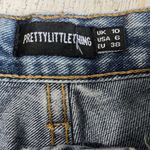 Pretty Little Thing  Vintage Wash Distressed Longline Shorts Size 6 NWT Photo 4