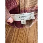Entro Plaid Fringe Poncho Shawl Red Beige Sleeveless Vest Boho Western Size S Photo 2