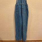 We Wore What NWT  Slouchy Slit Denim Overalls - Steel Photo 9