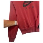 Nike Air Hoodie Top Womens Small Orange Swoosh Logo Sweatshirt Pocket Streetwear Photo 4