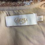 Candela #25 Sz: 10 Toulouse Gold Sequin Floor Length Drape Back Disco Dress Photo 4