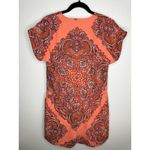 Banana Republic Romper Womens 6 Orange Paisley Print Wrap V-Neck Short Sleeve Photo 6