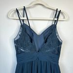 Azazie Maren Allure Bridesmaid Dress Formal Pine Green Blue Size 2 Wedding Photo 6