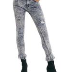 Free People FRAYED RAW HEM ACID WASH Women's Distressed Blue Jeans 30 Photo 0